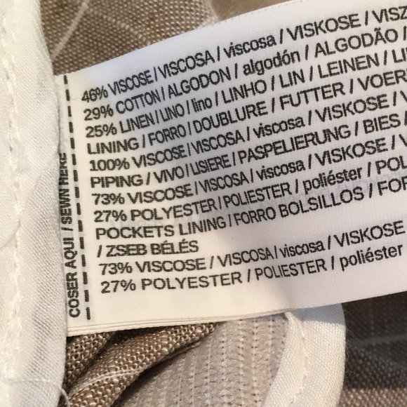 Beige Linen Blend Blazer - Picture 11 of 11